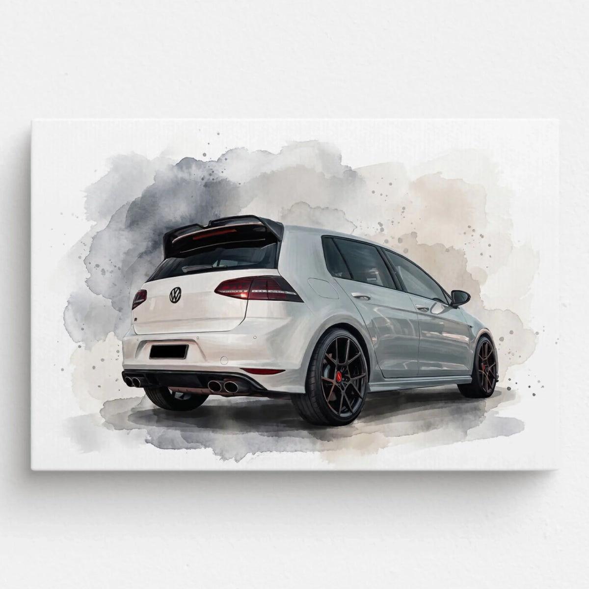 Autoportret in aquarelstijl van je foto - canvas
