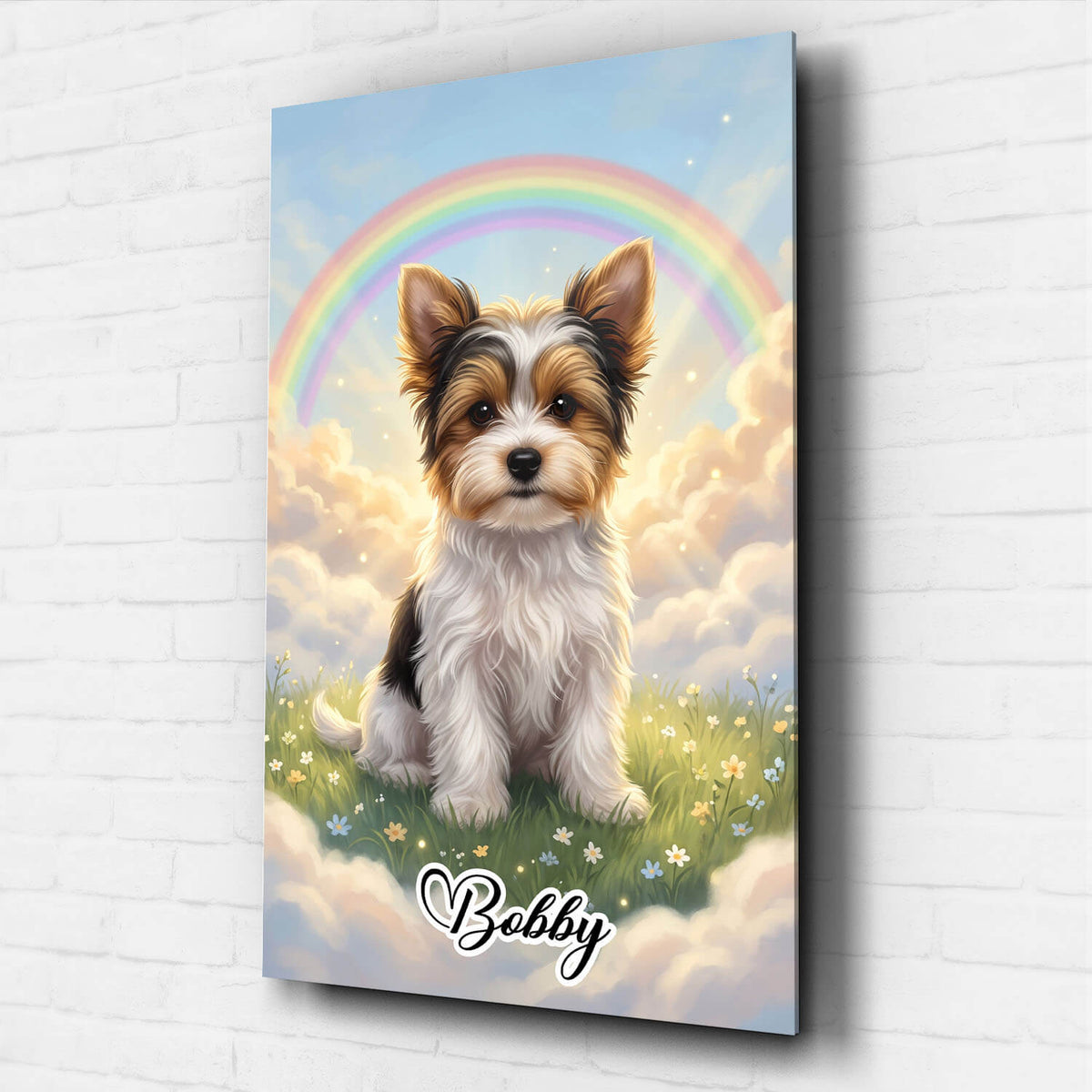 Hondenportret bij de Regenboogbrug van je foto - acrylglas