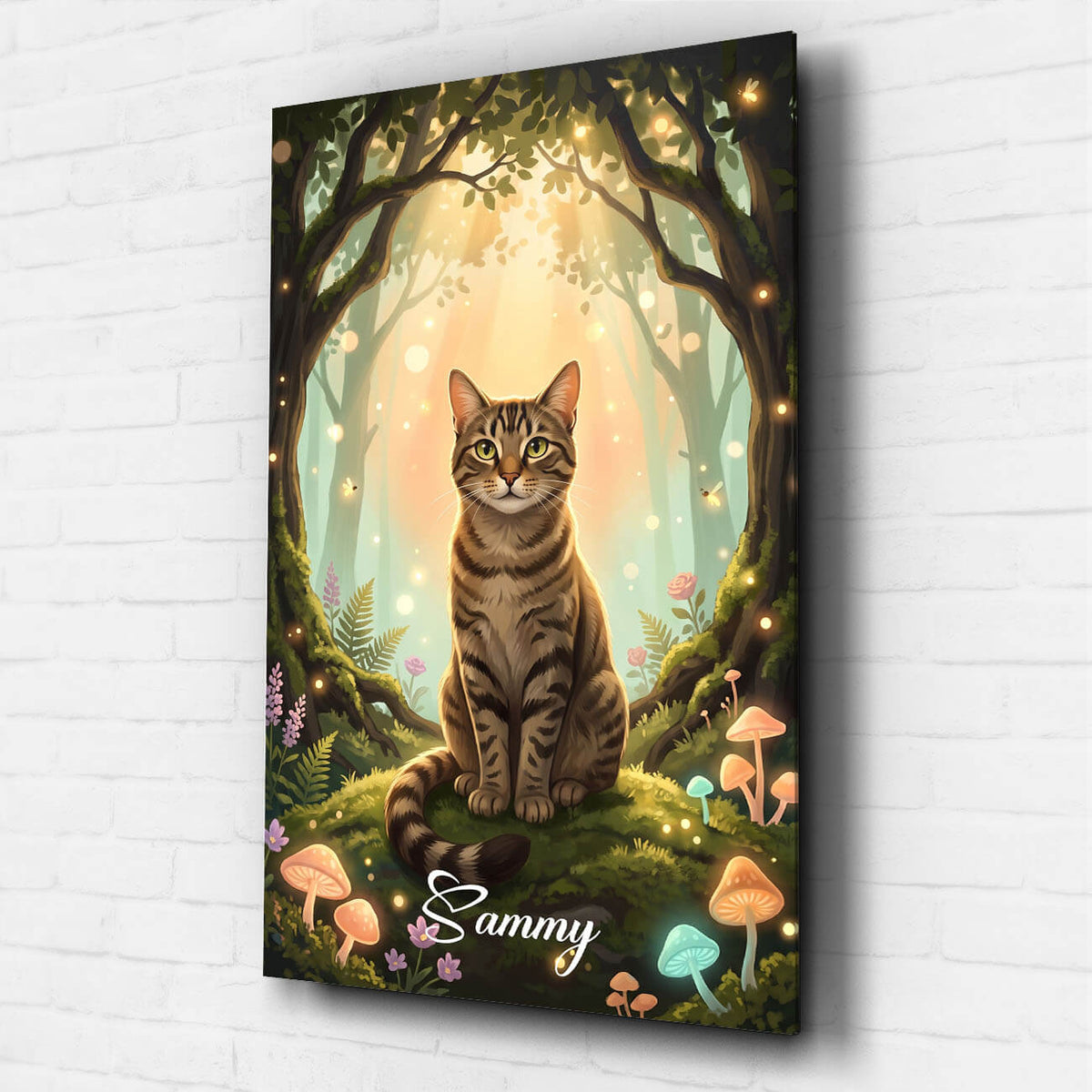 Kattenportret in fantasy- / cartoonstijl van je foto - acrylglas