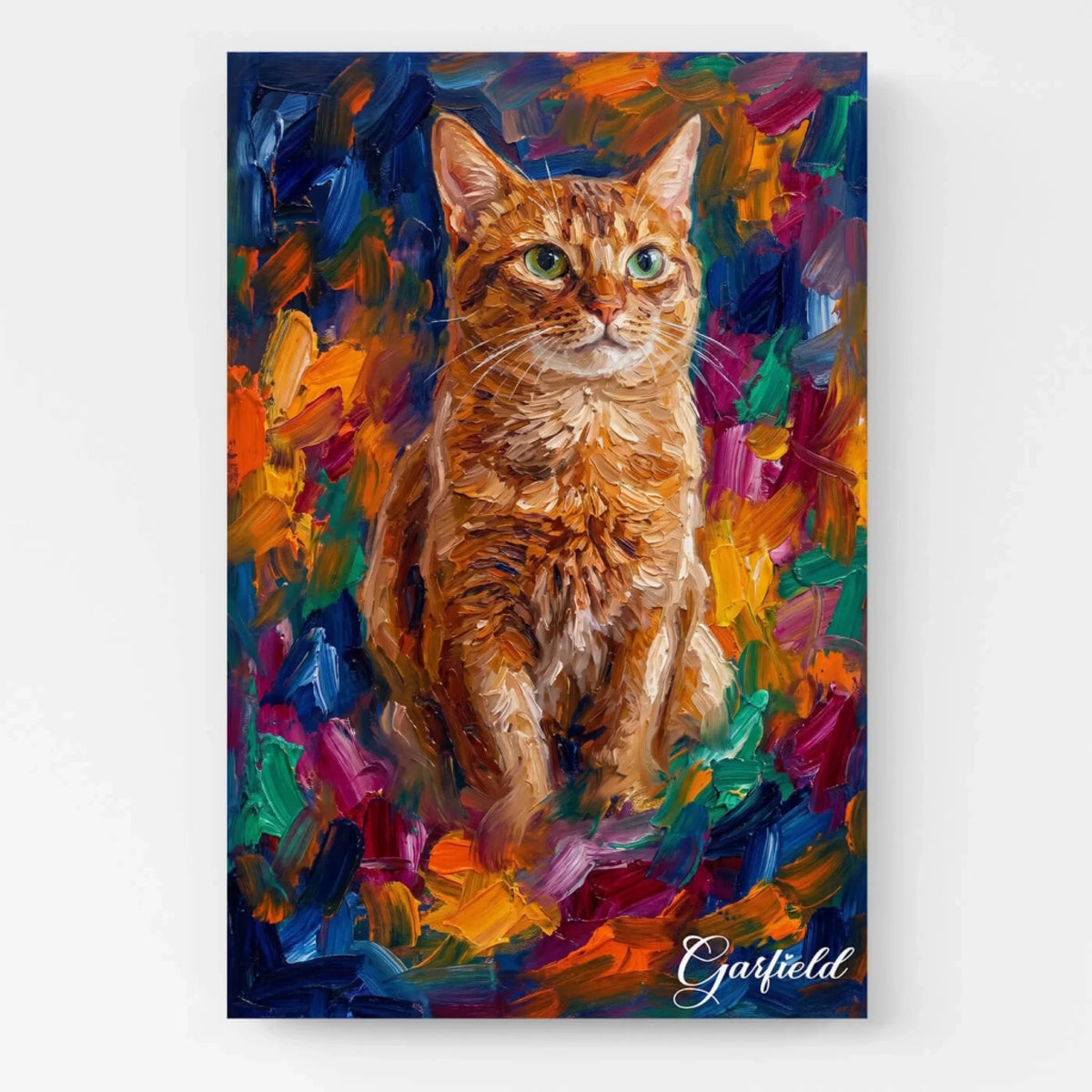 Kattenportret in pop-artstijl van je foto - canvas