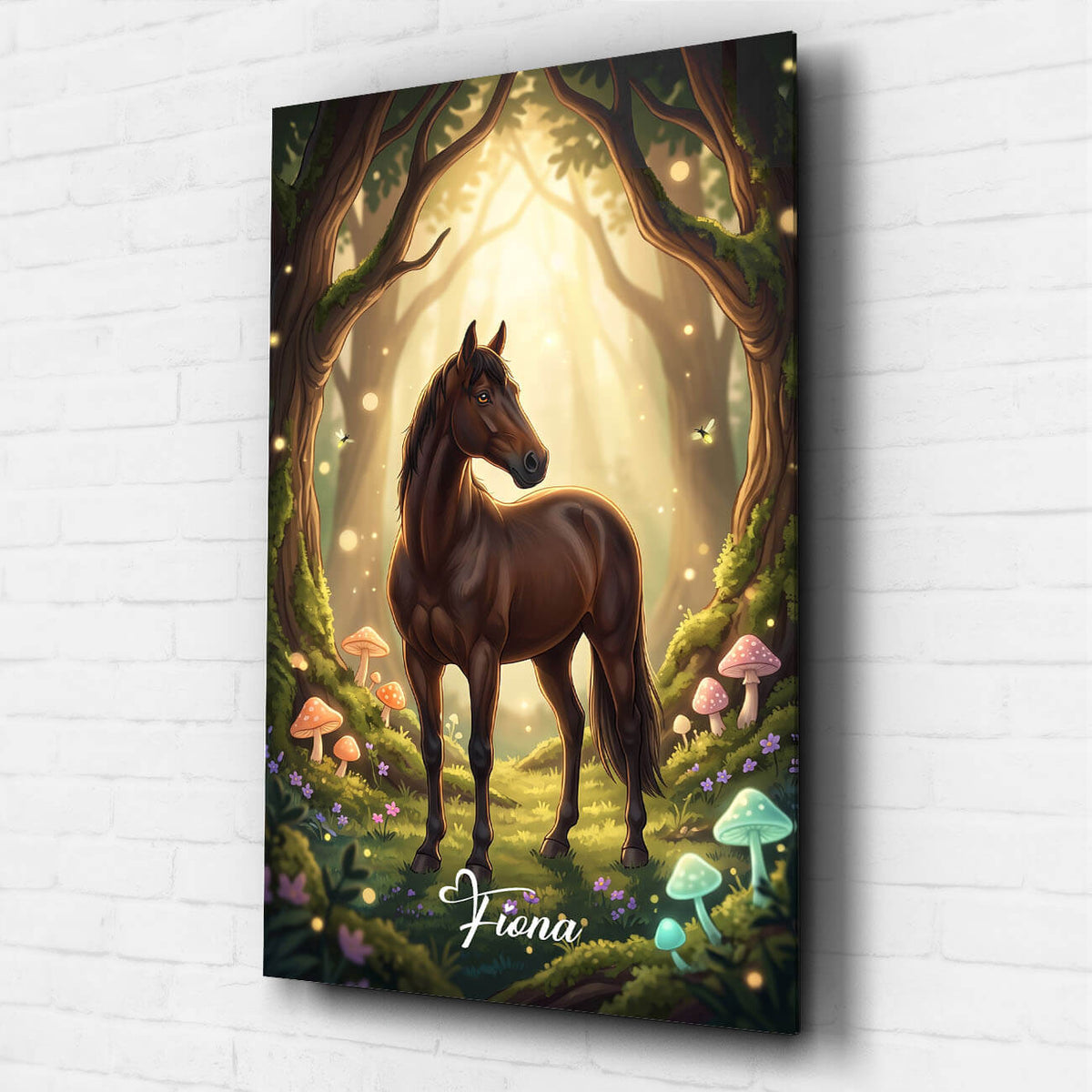Paardenportret in fantasy- / cartoonstijl van je foto - acrylglas