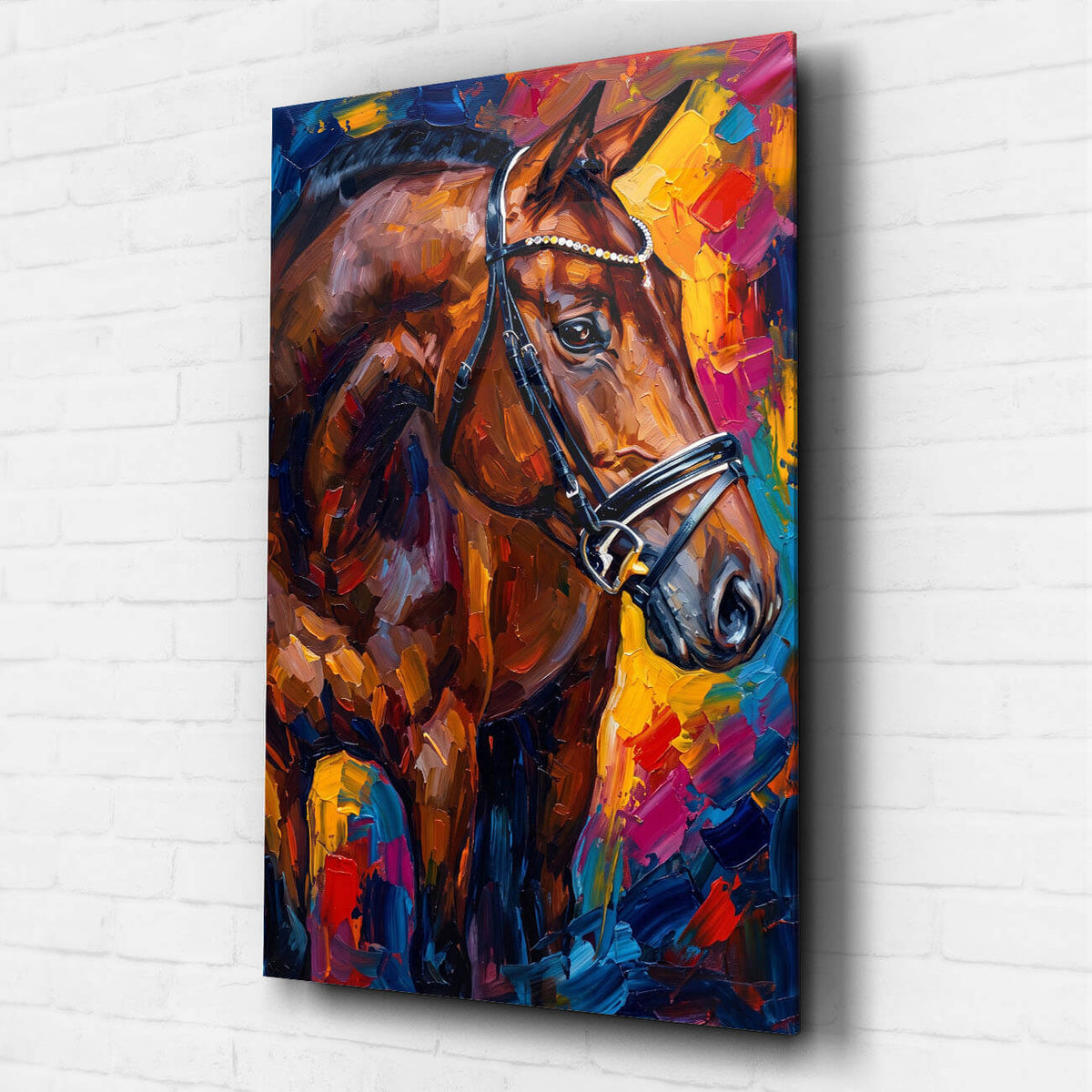 Paardenportret in pop-artstijl van je foto - acrylglas