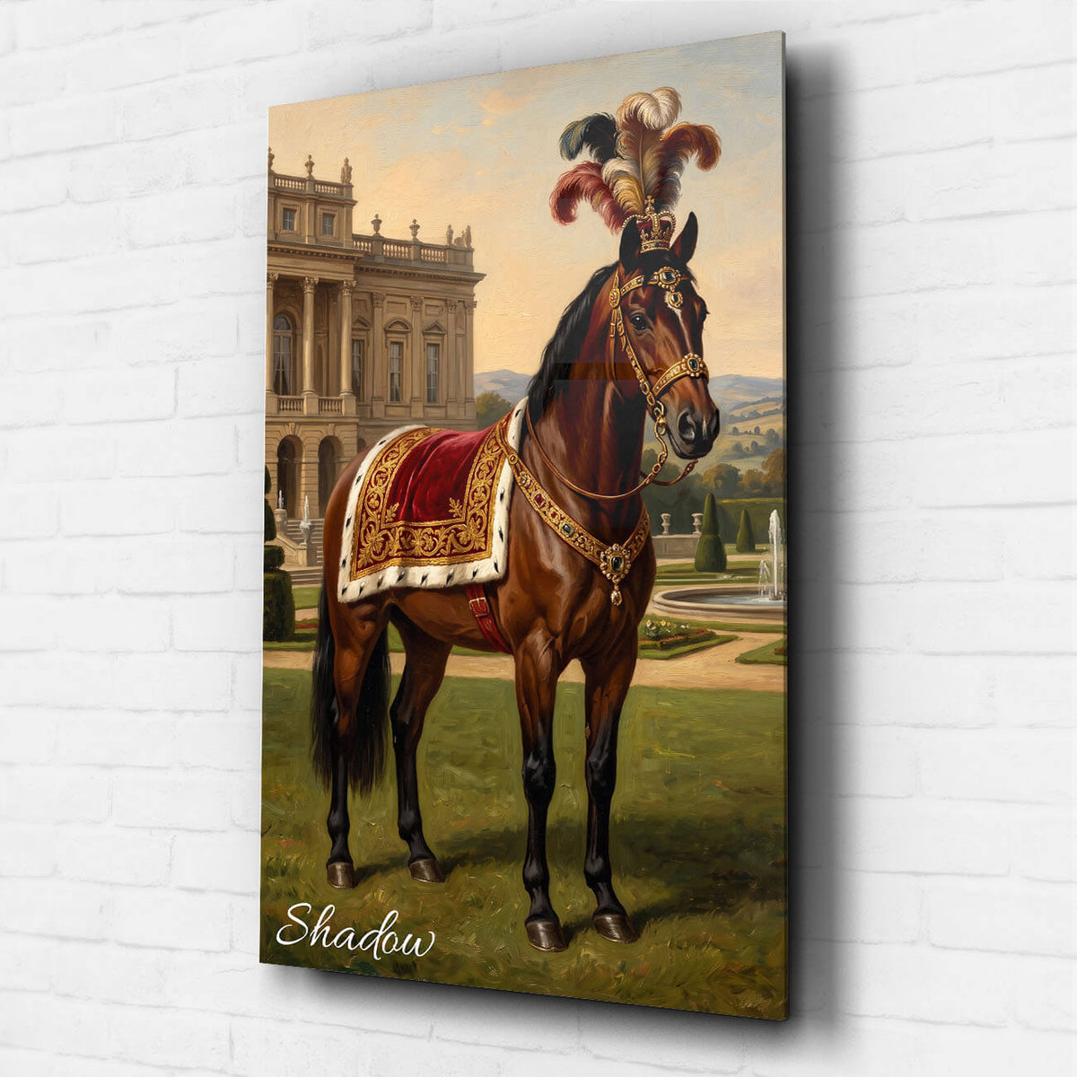 Paardenportret in renaissancestijl van je foto - acrylglas