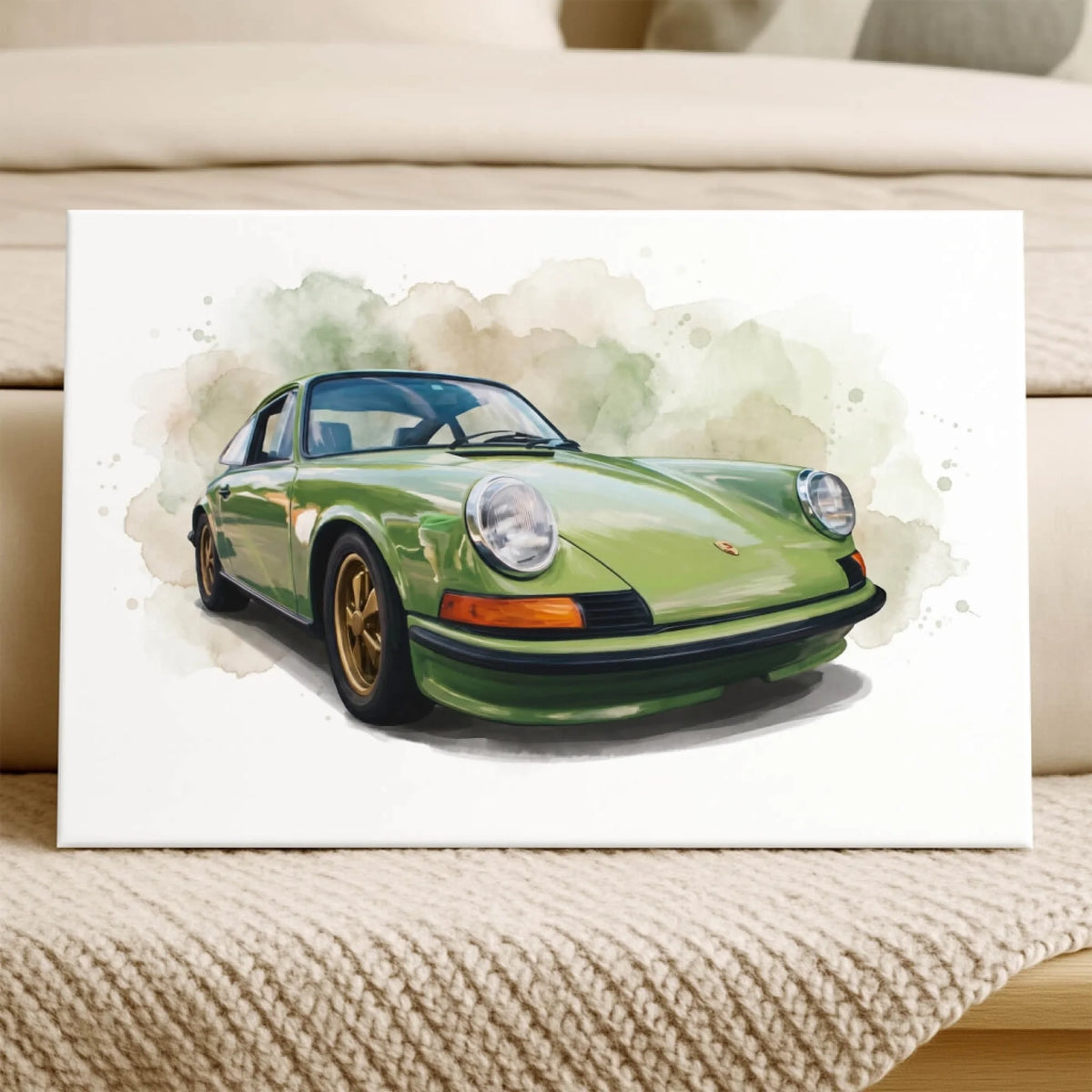Autoportret in aquarelstijl van je foto - canvas