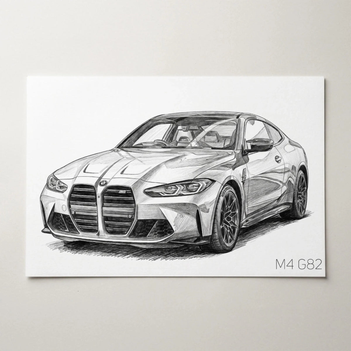 Autoportret in potloodstijl van je foto - poster