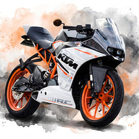 Motor aquarel liggend