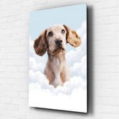 Paardenportret op wolken van je foto - acrylglas