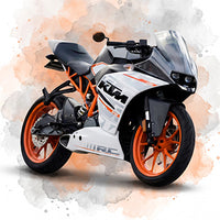 Motor aquarel liggend
