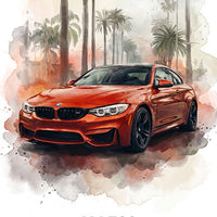 Auto aquarel
