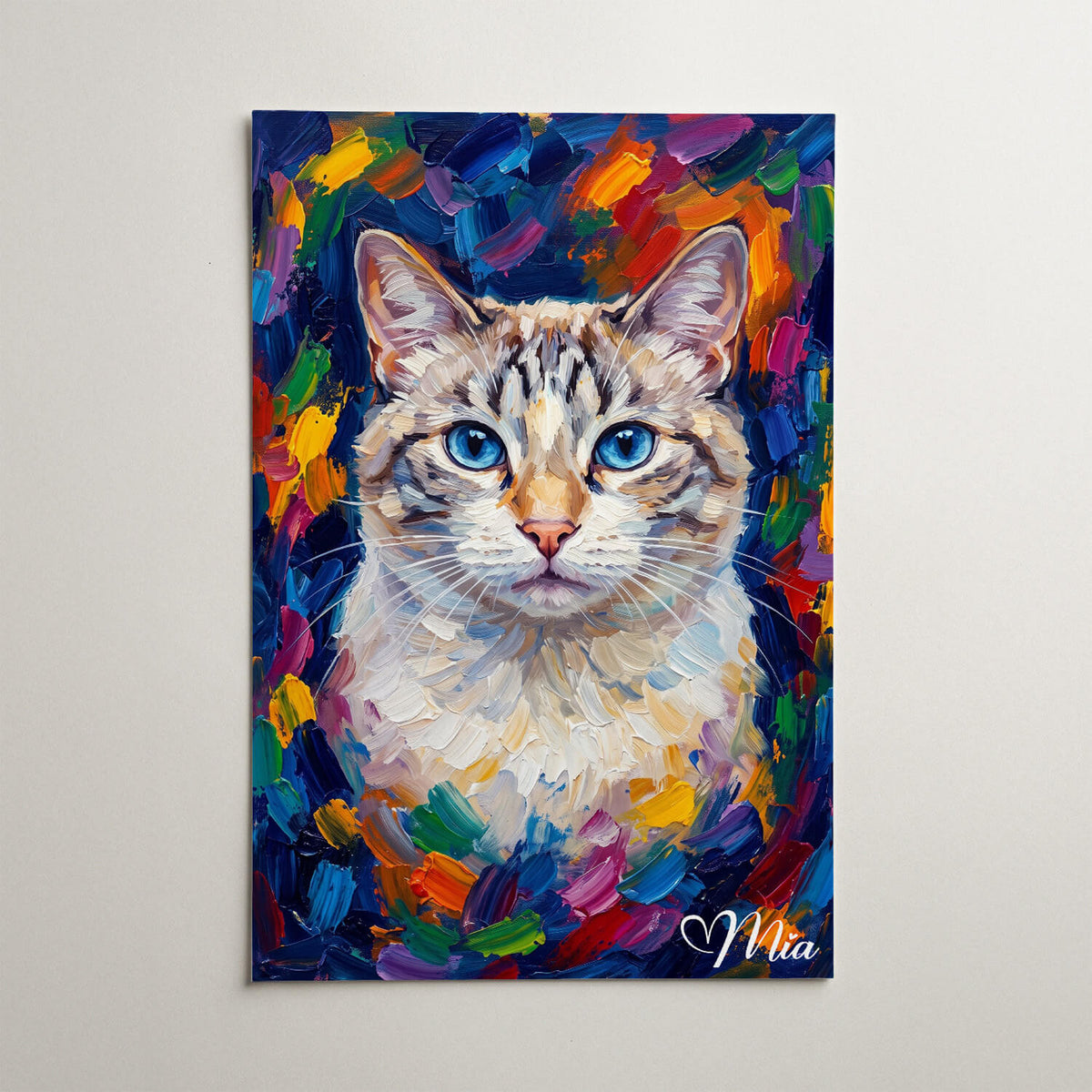 Kattenportret in pop-artstijl van je foto - poster