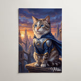 Hondenportret als superheld van je foto - poster