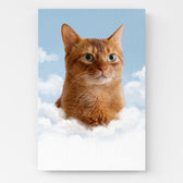 Kattenportret op wolken van je foto - canvas