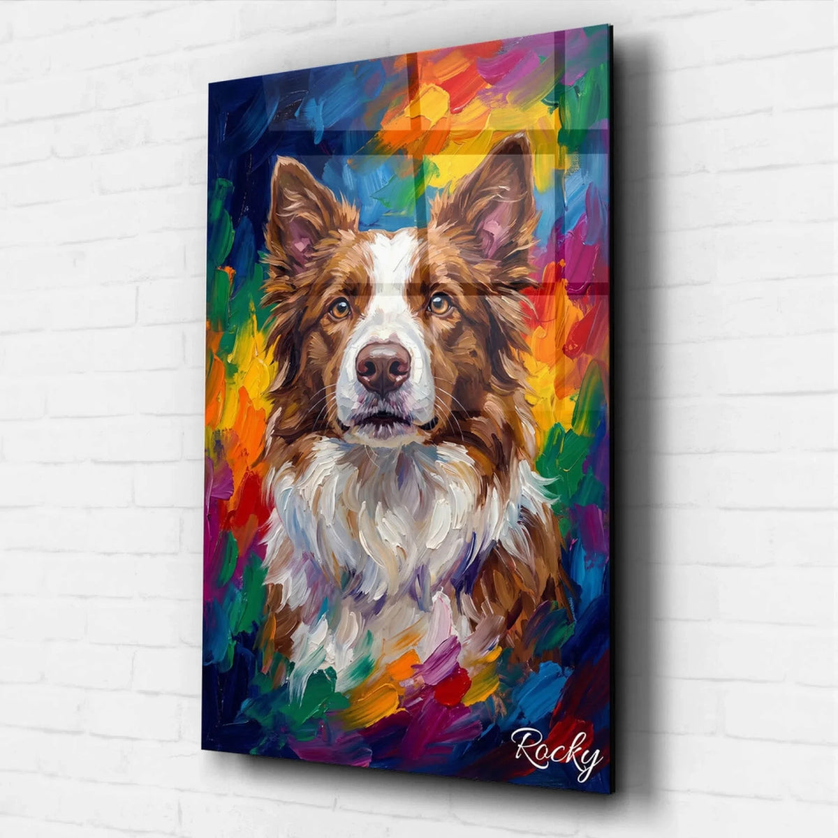 Hondenportret in pop-artstijl van je foto - acrylglas
