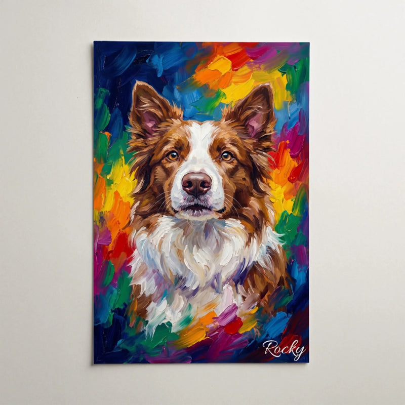 Dierenportret in pop-artstijl