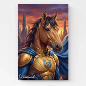 Paardenportret als superheld van je foto - canvas