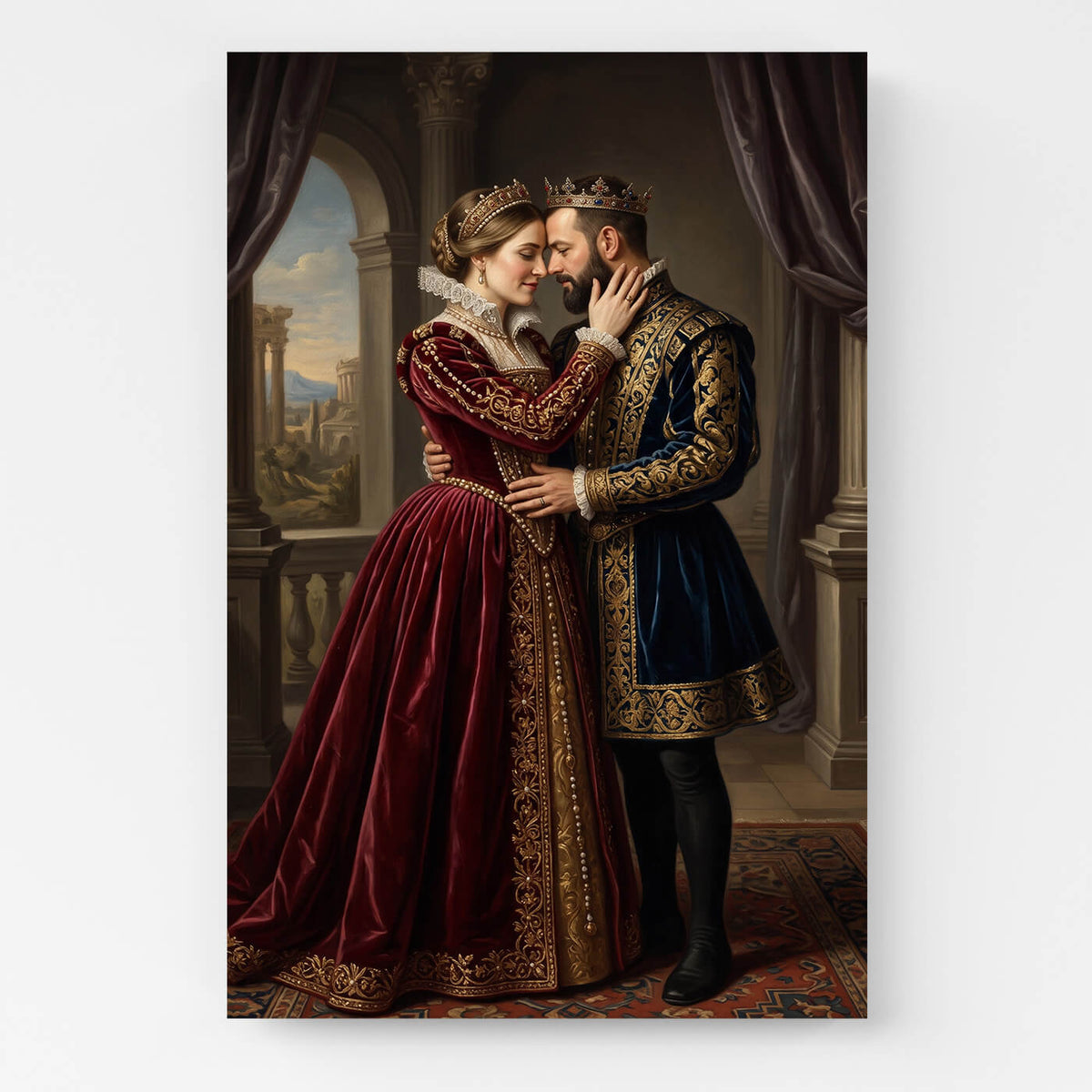 Koppel- & familieportret in renaissancestijl van je foto - canvas
