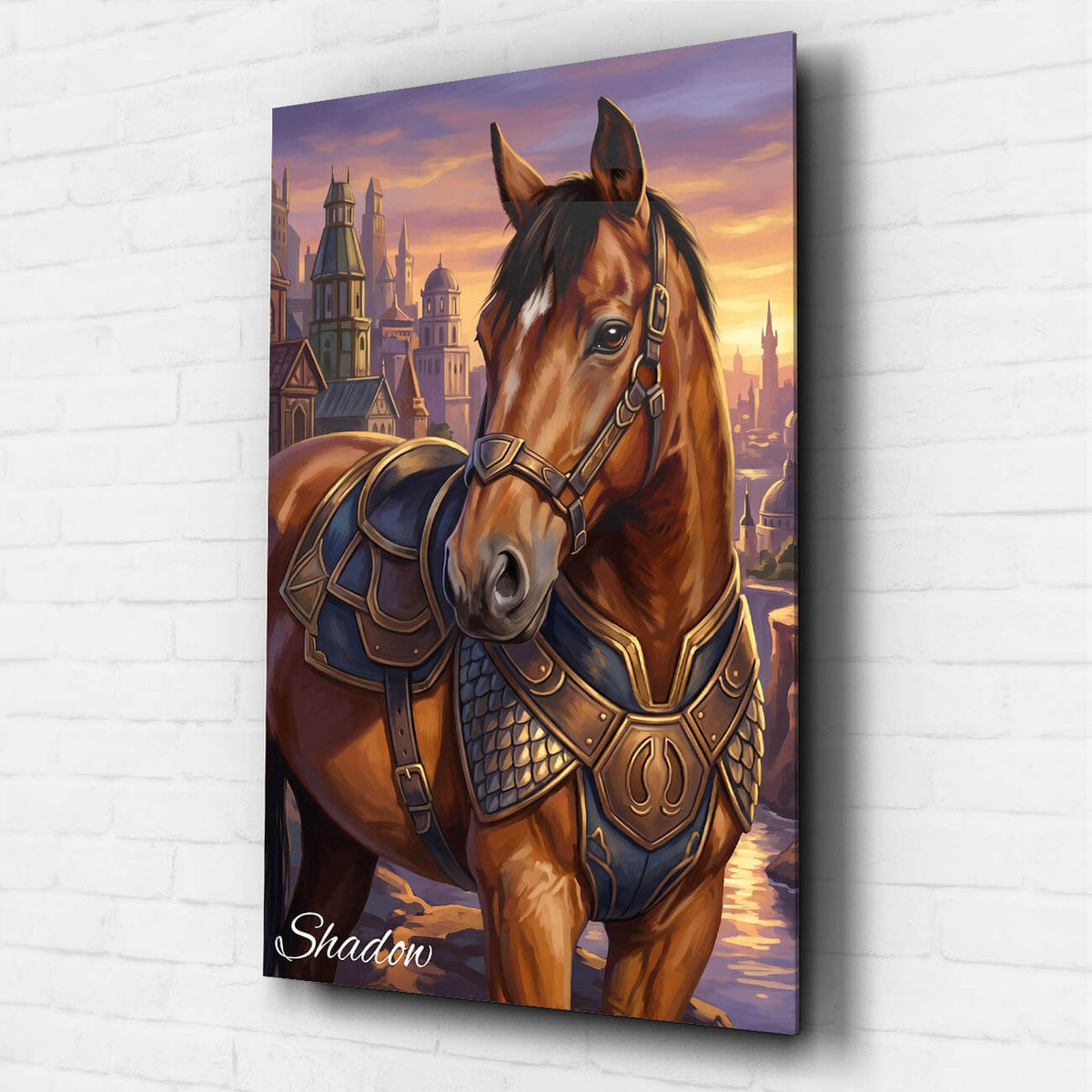 Paardenportret als superheld van je foto - acrylglas