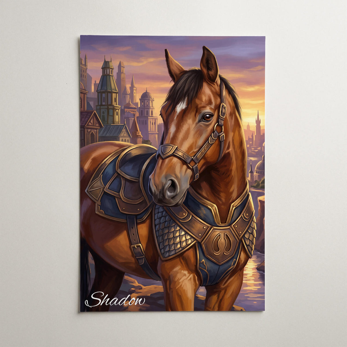 Paardenportret als superheld van je foto - poster